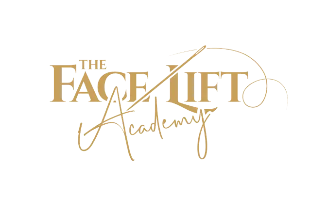 The Face Lift Academy logo featuring elegant gold typography, representing AI-driven marketing solutions for business growth and customer management.
