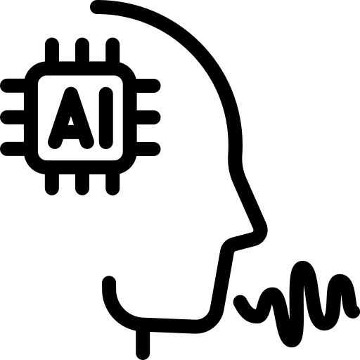 AI voice generator icon representing Ascendea's AI-driven solutions for client management and automation.