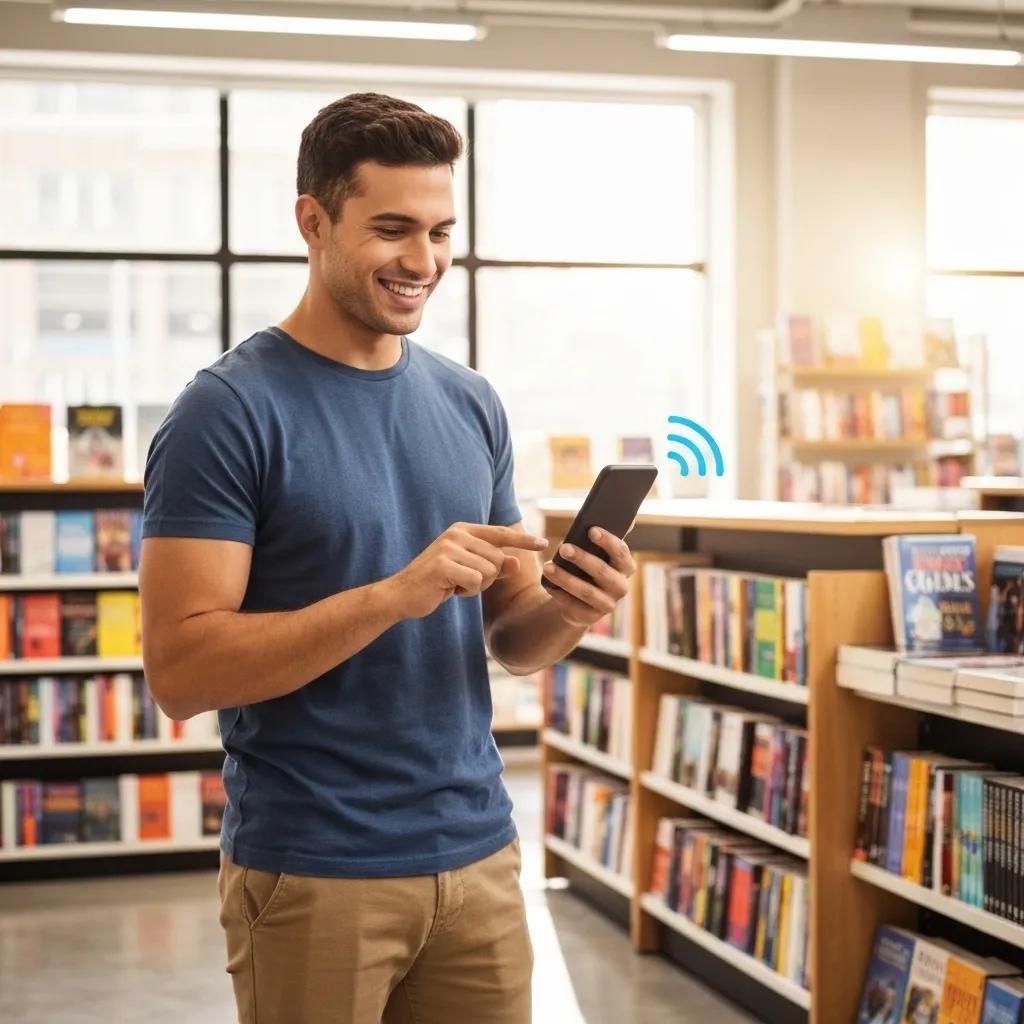Small business owner benefiting from voice AI technology in a retail setting